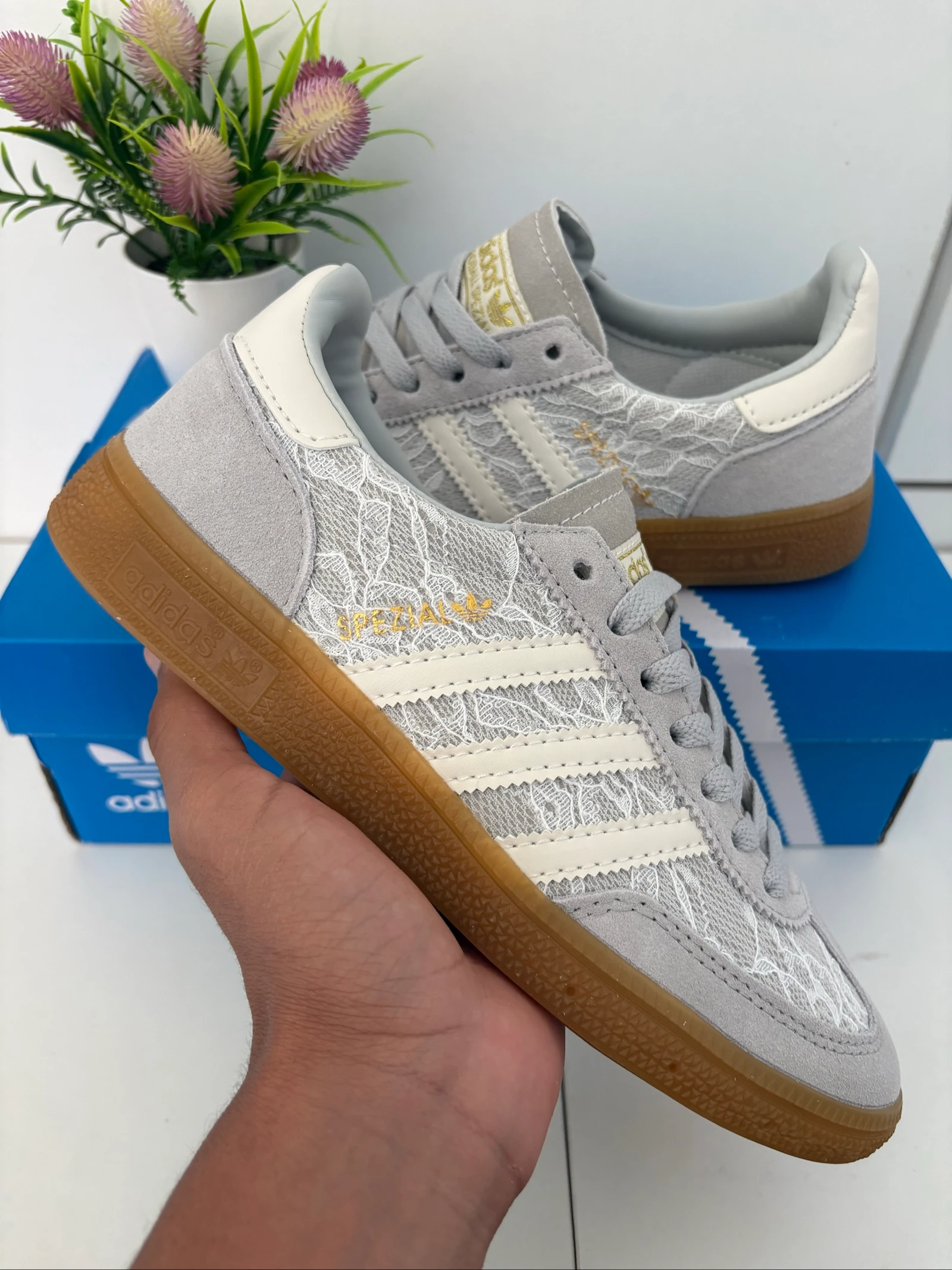 Adidas Handball Spezial Grey Lace Size 38 – photo 3